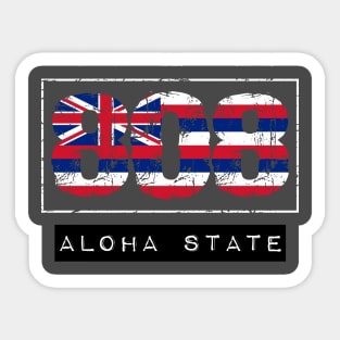 808 Aloha State by Hawaii Nei All Day Sticker